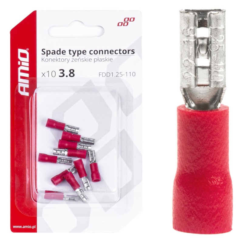 ΦΙΣΑΚΙΑ ΘΗΛΥΚΑ ΚΟΚΚΙΝΑ FDD1 1,25-110 /10A/ 3,8mm ΑΜΟ - 10 ΤΕΜ. - Amio - 03060/AM ΦΙΣΑΚΙΑ ΘΗΛΥΚΑ ΚΟΚΚΙΝΑ FDD1 1,25-110 /10A/ 3,8mm ΑΜΟ - 10 ΤΕΜ. - Amio - 03060/AM