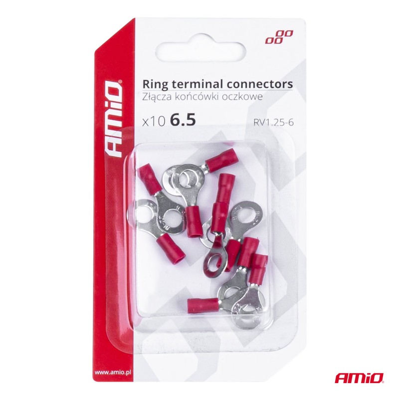 ΦΙΣΑΚΙΑ ΔΑΧΤΥΛΙΔΙ ΚΟΚΚΙΝΑ RV1.25-6 / 6.5mm ΑΜΙΟ - 10 ΤΕΜ. - Amio - 03078/AM ΦΙΣΑΚΙΑ ΔΑΧΤΥΛΙΔΙ ΚΟΚΚΙΝΑ RV1.25-6 / 6.5mm ΑΜΙΟ - 10 ΤΕΜ. - Amio - 03078/AM