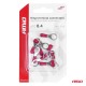 ΦΙΣΑΚΙΑ ΔΑΧΤΥΛΙΔΙ ΚΟΚΚΙΝΑ RV1.25-8 / 8.4mm ΑΜΙΟ - 10 ΤΕΜ. - Amio - 03079/AM
