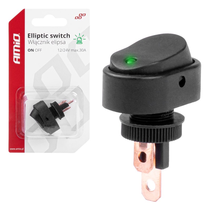ΔΙΑΚΟΠΤΗΣ ON/OFF 3 ΕΠΑΦΩΝ ΜΕ LED ΠΡΑΣΙΝΟ 12/24V Φ12mm 30A ΜΕ ΣΠΕΙΡΩΜΑ ΟΒΑΛ ΑΜΙΟ - 1 ΤΕΜ. - Amio - 03087/AM ΔΙΑΚΟΠΤΗΣ ON/OFF 3 ΕΠΑΦΩΝ ΜΕ LED ΠΡΑΣΙΝΟ 12/24V Φ12mm 30A ΜΕ ΣΠΕΙΡΩΜΑ ΟΒΑΛ ΑΜΙΟ - 1 ΤΕΜ. - Amio - 03087/AM
