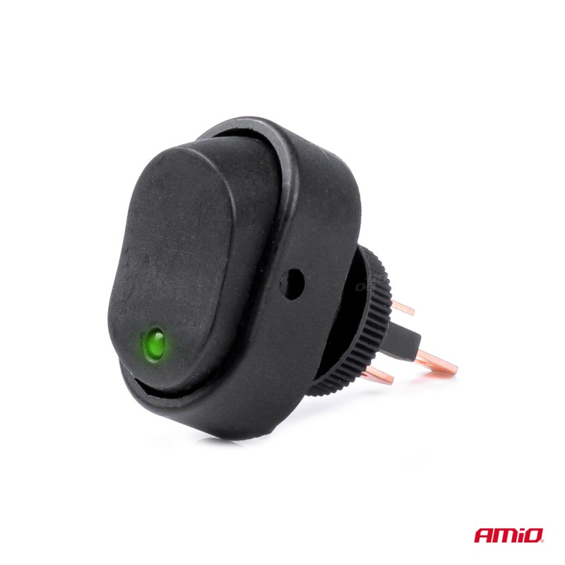 ΔΙΑΚΟΠΤΗΣ ON/OFF 3 ΕΠΑΦΩΝ ΜΕ LED ΠΡΑΣΙΝΟ 12/24V Φ12mm 30A ΜΕ ΣΠΕΙΡΩΜΑ ΟΒΑΛ ΑΜΙΟ - 1 ΤΕΜ. - Amio - 03087/AM ΔΙΑΚΟΠΤΗΣ ON/OFF 3 ΕΠΑΦΩΝ ΜΕ LED ΠΡΑΣΙΝΟ 12/24V Φ12mm 30A ΜΕ ΣΠΕΙΡΩΜΑ ΟΒΑΛ ΑΜΙΟ - 1 ΤΕΜ. - Amio - 03087/AM