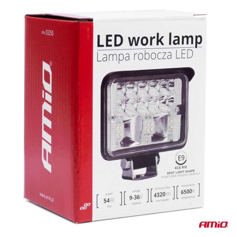 ΠΡΟΒΟΛΕΑΣ ΕΡΓΑΣΙΑΣ WORKING LAMP 18xSMD 54W 9-36V 110x80x60mm AWL39 ΑMiO - 1 TEM. - Amio - 03250/AM ΠΡΟΒΟΛΕΑΣ ΕΡΓΑΣΙΑΣ WORKING LAMP 18xSMD 54W 9-36V 110x80x60mm AWL39 ΑMiO - 1 TEM. - Amio - 03250/AM