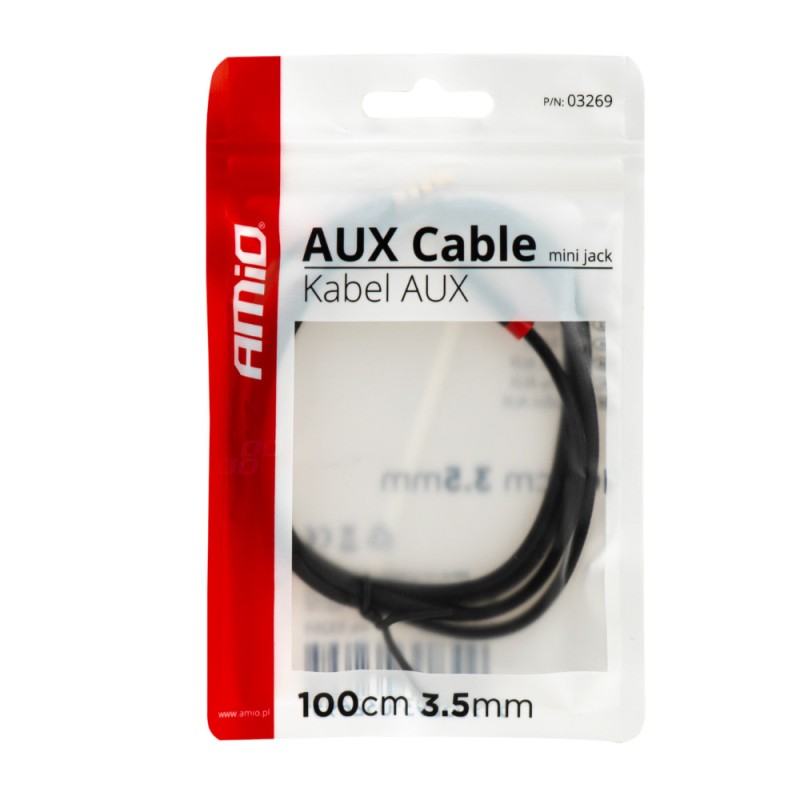 ΚΑΛΩΔΙΟ ΣΥΝΔΕΣΗΣ AUX MINI JACK>JACK 3,5mm 100cm ΑMiO - 1 TEM. - Amio - 03269/AM ΚΑΛΩΔΙΟ ΣΥΝΔΕΣΗΣ AUX MINI JACK>JACK 3,5mm 100cm ΑMiO - 1 TEM. - Amio - 03269/AM