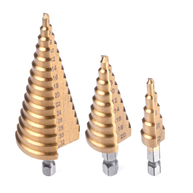 ΤΡΥΠΑΝΙΑ ΚΩΝΙΚΑ ΤΙΤΑΝΙΟΥ (HSS) 4-12mm/4-20mm/4-32mm ΑMiO - 3 TEM. - Amio - 03271/AM ΤΡΥΠΑΝΙΑ ΚΩΝΙΚΑ ΤΙΤΑΝΙΟΥ (HSS) 4-12mm/4-20mm/4-32mm ΑMiO - 3 TEM. - Amio - 03271/AM
