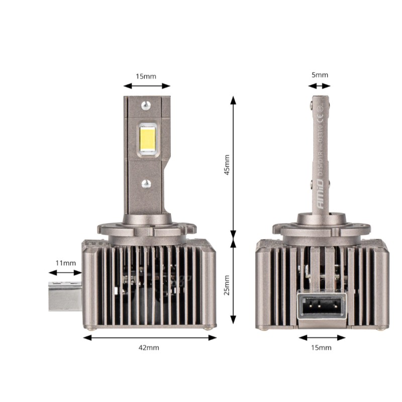 ΛΑΜΠΕΣ LED ΜΕ ΨΥΚΤΡΑ D1S/D1R 9-16V 70W 6.500K 8600lm XD SERIES AMIO - 2 ΤΕΜ. - Amio - 03310/AM ΛΑΜΠΕΣ LED ΜΕ ΨΥΚΤΡΑ D1S/D1R 9-16V 70W 6.500K 8600lm XD SERIES AMIO - 2 ΤΕΜ. - Amio - 03310/AM