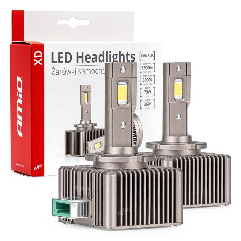 ΛΑΜΠΕΣ LED D3S 9>16V 70W 6.500K 8600lm (ΜΕ ΨΥΚΤΡΑ) XD SERIES ΑΜΙΟ - 2 ΤΕΜ. - Amio - 03312/AM ΛΑΜΠΕΣ LED D3S 9>16V 70W 6.500K 8600lm (ΜΕ ΨΥΚΤΡΑ) XD SERIES ΑΜΙΟ - 2 ΤΕΜ. - Amio - 03312/AM