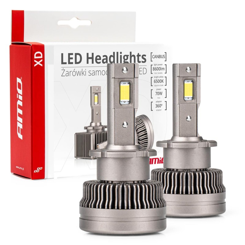ΛΑΜΠΕΣ LED D4S/D4R 9>16V 70W 6.500K 8600lm (ΜΕ ΨΥΚΤΡΑ) XD SERIES ΑΜΙΟ - 2 ΤΕΜ. - Amio - 03313/AM ΛΑΜΠΕΣ LED D4S/D4R 9>16V 70W 6.500K 8600lm (ΜΕ ΨΥΚΤΡΑ) XD SERIES ΑΜΙΟ - 2 ΤΕΜ. - Amio - 03313/AM