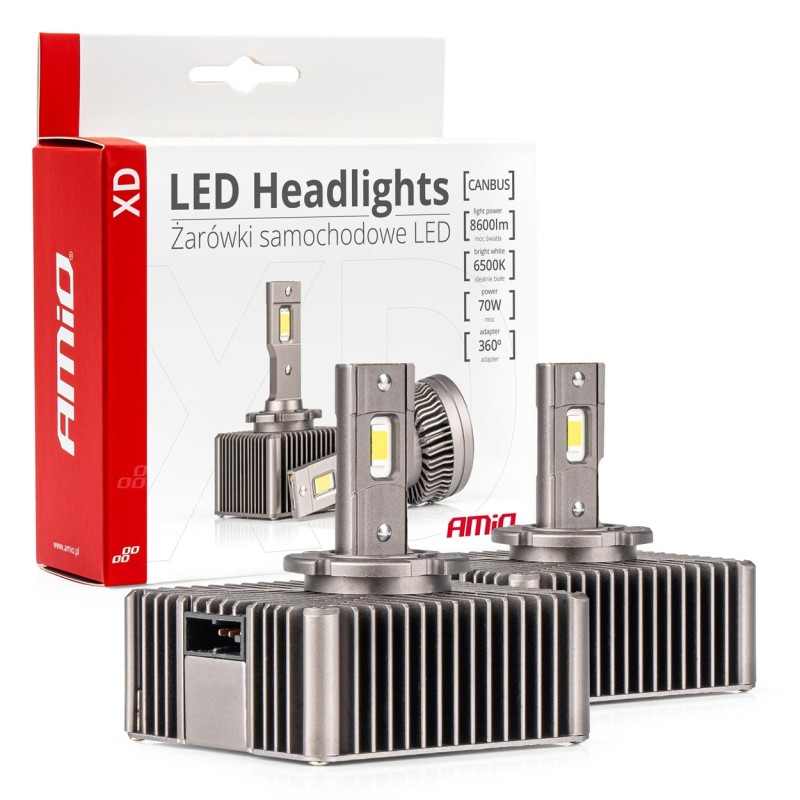 ΛΑΜΠΕΣ LED D5S 9>16V 70W 6.500K 8600lm (ΜΕ ΨΥΚΤΡΑ) XD SERIES ΑΜΙΟ - 2 ΤΕΜ. - Amio - 03314/AM ΛΑΜΠΕΣ LED D5S 9>16V 70W 6.500K 8600lm (ΜΕ ΨΥΚΤΡΑ) XD SERIES ΑΜΙΟ - 2 ΤΕΜ. - Amio - 03314/AM