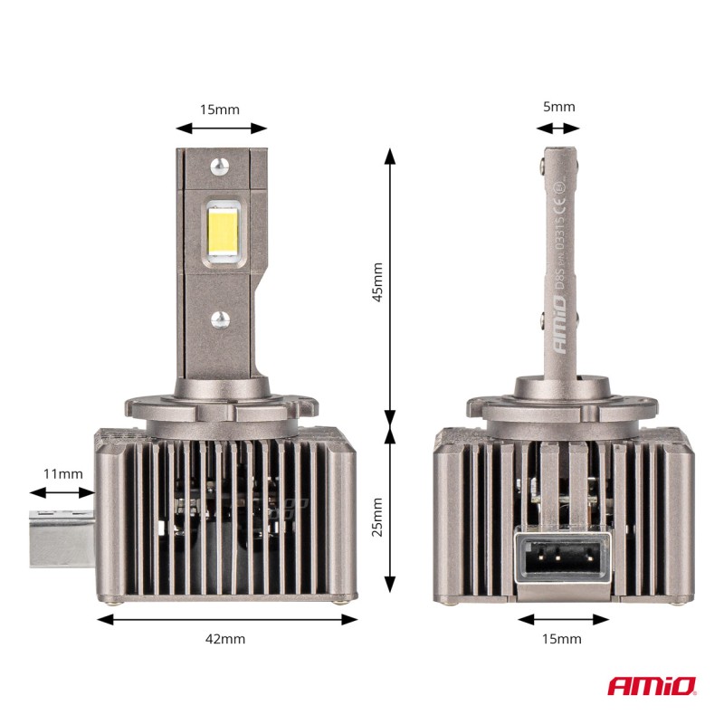 ΛΑΜΠΕΣ LED D8S 9>16V 70W 6.500K 8600lm (ΜΕ ΨΥΚΤΡΑ) XD SERIES ΑΜΙΟ - 2 ΤΕΜ. - Amio - 03315/AM