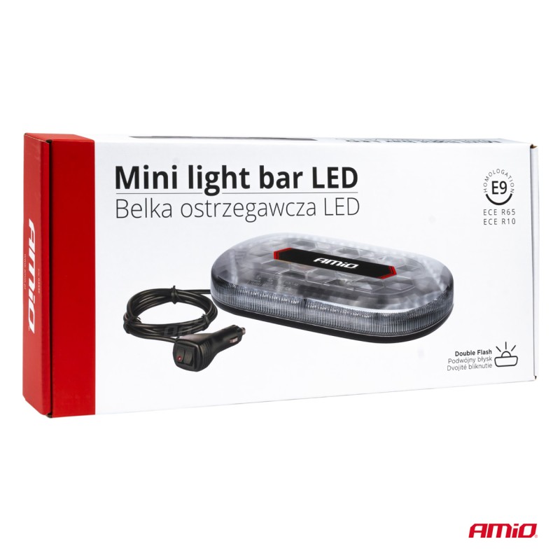 ΦΑΡΟΣ/ΜΠΑΡΑ MINI 12/24V 48SMD LED ΠΟΡΤΟΚΑΛΙ ΜΕ ΦΙΣ ΑΝΑΠΤΗΡΑ & ΜΑΓΝΗΤΙΚΗ ΒΑΣΗ 328x186x50mm ΑΜΙΟ - 1 ΤΕΜ. - Amio - 03336/AM