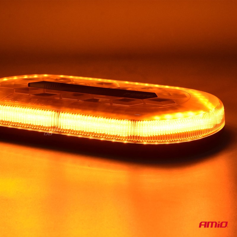ΦΑΡΟΣ/ΜΠΑΡΑ MINI 12/24V 48SMD LED ΠΟΡΤΟΚΑΛΙ ΜΕ ΦΙΣ ΑΝΑΠΤΗΡΑ & ΜΑΓΝΗΤΙΚΗ ΒΑΣΗ 328x186x50mm ΑΜΙΟ - 1 ΤΕΜ. - Amio - 03336/AM