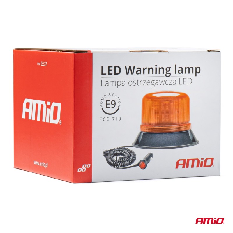 ΦΑΡΟΣ ΠΟΡΤΟΚΑΛΙ W22M 12/24V - 60xSMD LED - 115x108mm (ΜΑΓΝΗΤΙΚΗ ΒΑΣΗ/ΦΙΣ/ΚΑΛΩΔΙΟ 4m) ΑΜΙΟ - 1 ΤΕΜ. - Amio - 03337/AM