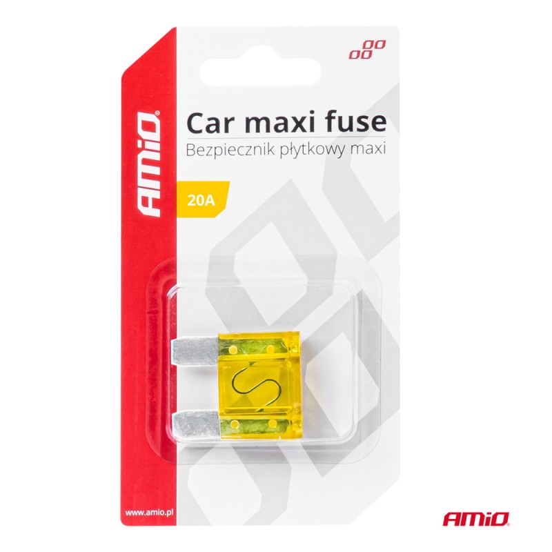 ΑΣΦΑΛΕΙΑ MAXI 20A AMIO - 1 Τεμ. - Amio - 03381/AM ΑΣΦΑΛΕΙΑ MAXI 20A AMIO - 1 Τεμ. - Amio - 03381/AM