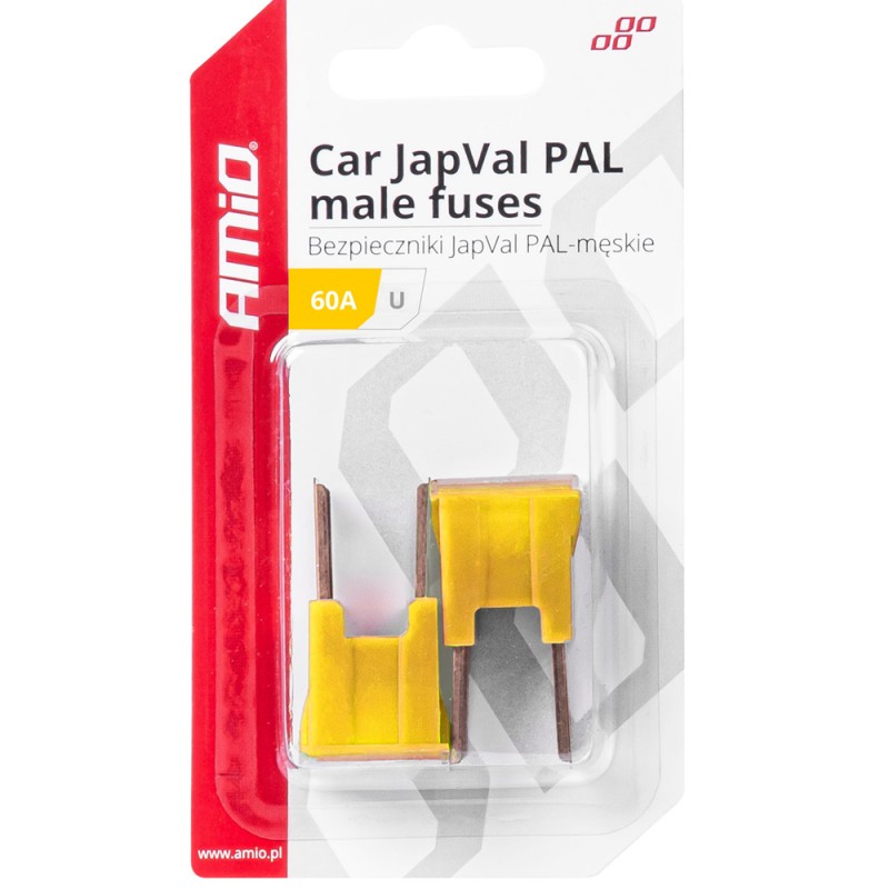 ΑΣΦΑΛΕΙΕΣ JapVal PAL U ΑΡΣΕΝΙΚΕΣ 60A ΣΕ ΚΙΤΡΙΝΟ ΧΡΩΜΑ AMIO - 2 Τεμ. - Amio - 03409/AM ΑΣΦΑΛΕΙΕΣ JapVal PAL U ΑΡΣΕΝΙΚΕΣ 60A ΣΕ ΚΙΤΡΙΝΟ ΧΡΩΜΑ AMIO - 2 Τεμ. - Amio - 03409/AM
