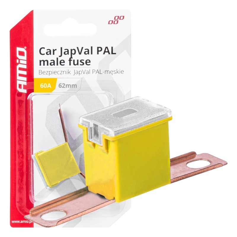 ΑΣΦΑΛΕΙΑ JapVal PAL ΑΡΣΕΝΙΚΗ 62mm 60A ΣΕ ΚΙΤΡΙΝΟ ΧΡΩΜΑ AMIO - 1 Τεμ. - Amio - 03430/AM ΑΣΦΑΛΕΙΑ JapVal PAL ΑΡΣΕΝΙΚΗ 62mm 60A ΣΕ ΚΙΤΡΙΝΟ ΧΡΩΜΑ AMIO - 1 Τεμ. - Amio - 03430/AM