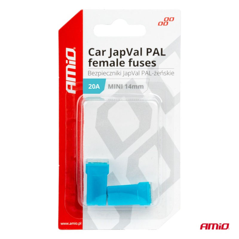 ΑΣΦΑΛΕΙΕΣ JapVal PAL ΜΙΝΙ 14mm ΘΗΛΥΚΕΣ 20A ΣΕ ΓΑΛΑΖΙΟ ΧΡΩΜΑ AMIO - 2 Τεμ. - Amio - 03435/AM ΑΣΦΑΛΕΙΕΣ JapVal PAL ΜΙΝΙ 14mm ΘΗΛΥΚΕΣ 20A ΣΕ ΓΑΛΑΖΙΟ ΧΡΩΜΑ AMIO - 2 Τεμ. - Amio - 03435/AM