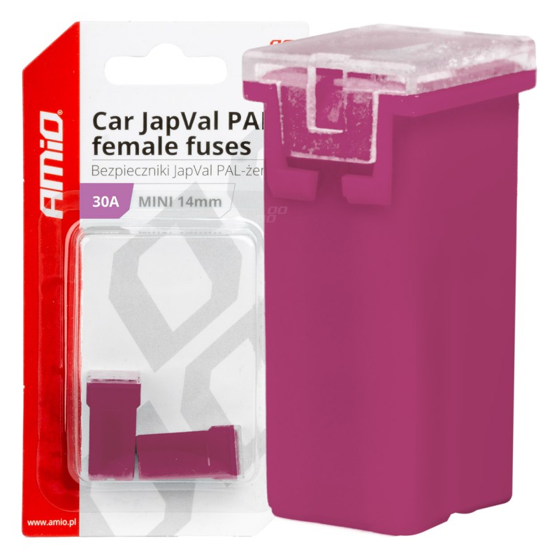 ΑΣΦΑΛΕΙΕΣ JapVal PAL ΜΙΝΙ 14mm ΘΗΛΥΚΕΣ 30A ΣΕ ΜΩΒ ΧΡΩΜΑ AMIO - 2 Τεμ. - Amio - 03437/AM ΑΣΦΑΛΕΙΕΣ JapVal PAL ΜΙΝΙ 14mm ΘΗΛΥΚΕΣ 30A ΣΕ ΜΩΒ ΧΡΩΜΑ AMIO - 2 Τεμ. - Amio - 03437/AM