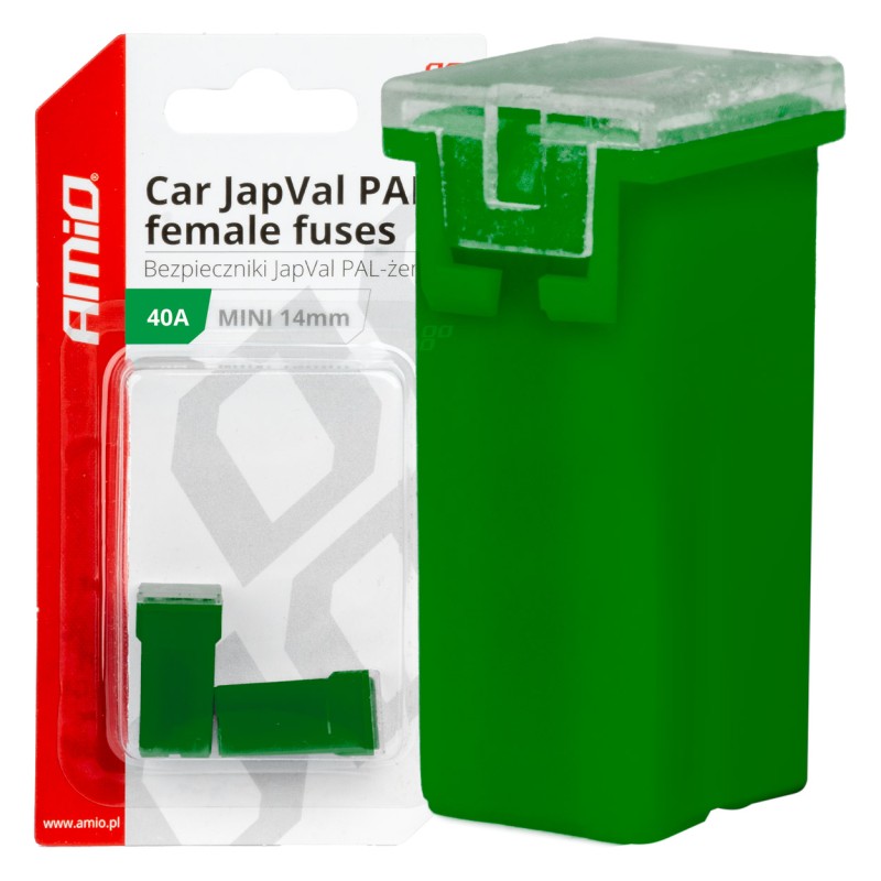 ΑΣΦΑΛΕΙΕΣ JapVal PAL ΜΙΝΙ 14mm ΘΗΛΥΚΕΣ 40A ΣΕ ΠΡΑΣΙΝΟ ΧΡΩΜΑ AMIO - 2 Τεμ. - Amio - 03438/AM ΑΣΦΑΛΕΙΕΣ JapVal PAL ΜΙΝΙ 14mm ΘΗΛΥΚΕΣ 40A ΣΕ ΠΡΑΣΙΝΟ ΧΡΩΜΑ AMIO - 2 Τεμ. - Amio - 03438/AM