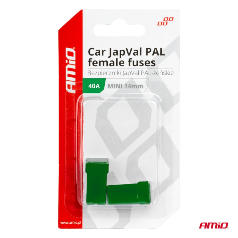 ΑΣΦΑΛΕΙΕΣ JapVal PAL ΜΙΝΙ 14mm ΘΗΛΥΚΕΣ 40A ΣΕ ΠΡΑΣΙΝΟ ΧΡΩΜΑ AMIO - 2 Τεμ. - Amio - 03438/AM ΑΣΦΑΛΕΙΕΣ JapVal PAL ΜΙΝΙ 14mm ΘΗΛΥΚΕΣ 40A ΣΕ ΠΡΑΣΙΝΟ ΧΡΩΜΑ AMIO - 2 Τεμ. - Amio - 03438/AM