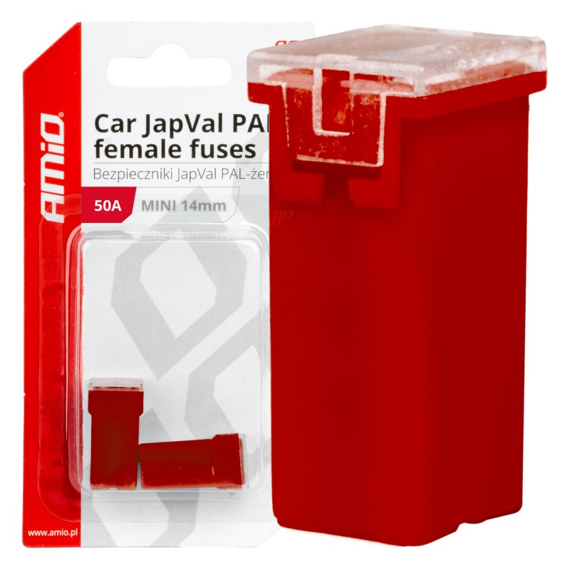 ΑΣΦΑΛΕΙΕΣ JapVal PAL ΜΙΝΙ 14mm ΘΗΛΥΚΕΣ 50A ΣΕ ΚΟΚΚΙΝΟ ΧΡΩΜΑ AMIO - 2 Τεμ. - Amio - 03439/AM ΑΣΦΑΛΕΙΕΣ JapVal PAL ΜΙΝΙ 14mm ΘΗΛΥΚΕΣ 50A ΣΕ ΚΟΚΚΙΝΟ ΧΡΩΜΑ AMIO - 2 Τεμ. - Amio - 03439/AM