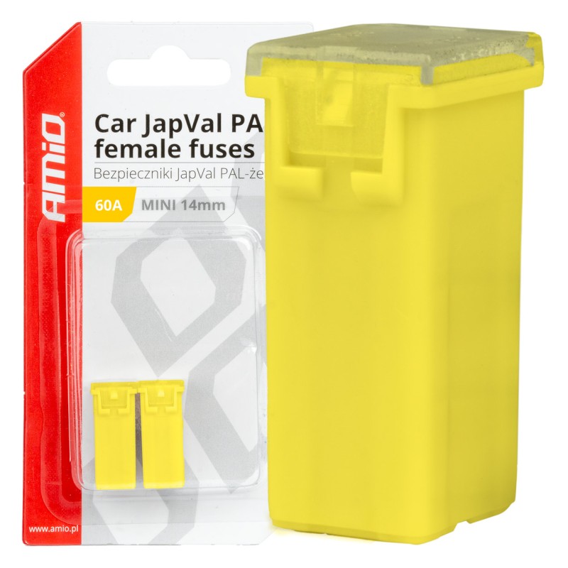 ΑΣΦΑΛΕΙΕΣ JapVal PAL ΜΙΝΙ 14mm ΘΗΛΥΚΕΣ 60A ΣΕ ΚΙΤΡΙΝΟ ΧΡΩΜΑ AMIO - 2 Τεμ. - Amio - 03440/AM ΑΣΦΑΛΕΙΕΣ JapVal PAL ΜΙΝΙ 14mm ΘΗΛΥΚΕΣ 60A ΣΕ ΚΙΤΡΙΝΟ ΧΡΩΜΑ AMIO - 2 Τεμ. - Amio - 03440/AM