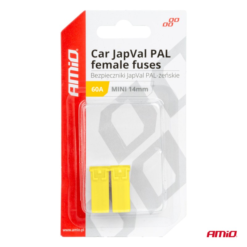 ΑΣΦΑΛΕΙΕΣ JapVal PAL ΜΙΝΙ 14mm ΘΗΛΥΚΕΣ 60A ΣΕ ΚΙΤΡΙΝΟ ΧΡΩΜΑ AMIO - 2 Τεμ. - Amio - 03440/AM ΑΣΦΑΛΕΙΕΣ JapVal PAL ΜΙΝΙ 14mm ΘΗΛΥΚΕΣ 60A ΣΕ ΚΙΤΡΙΝΟ ΧΡΩΜΑ AMIO - 2 Τεμ. - Amio - 03440/AM