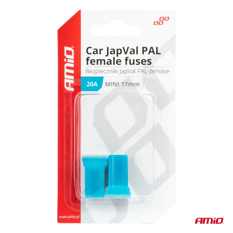 ΑΣΦΑΛΕΙΕΣ JapVal PAL ΜΙΝΙ 17mm ΘΗΛΥΚΕΣ 20A ΣΕ ΓΑΛΑΖΙΟ ΧΡΩΜΑ AMIO - 2 Τεμ. - Amio - 03443/AM ΑΣΦΑΛΕΙΕΣ JapVal PAL ΜΙΝΙ 17mm ΘΗΛΥΚΕΣ 20A ΣΕ ΓΑΛΑΖΙΟ ΧΡΩΜΑ AMIO - 2 Τεμ. - Amio - 03443/AM