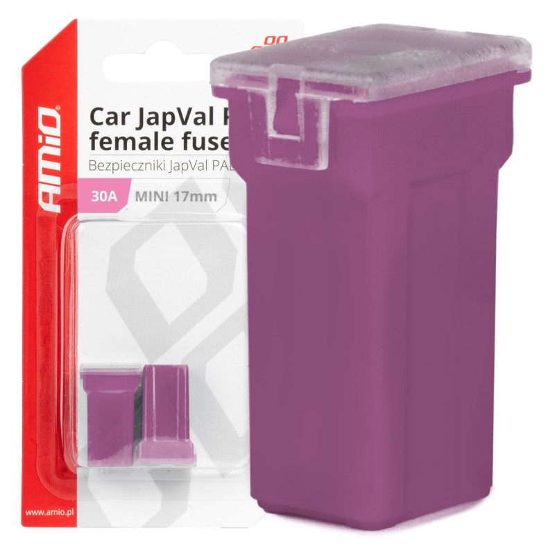 ΑΣΦΑΛΕΙΕΣ JapVal PAL ΜΙΝΙ 17mm ΘΗΛΥΚΕΣ 30A ΣΕ ΜΩΒ ΧΡΩΜΑ AMIO - 2 Τεμ. - Amio - 03444/AM ΑΣΦΑΛΕΙΕΣ JapVal PAL ΜΙΝΙ 17mm ΘΗΛΥΚΕΣ 30A ΣΕ ΜΩΒ ΧΡΩΜΑ AMIO - 2 Τεμ. - Amio - 03444/AM