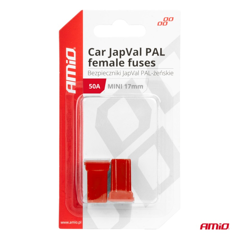 ΑΣΦΑΛΕΙΕΣ JapVal PAL ΜΙΝΙ 17mm ΘΗΛΥΚΕΣ 50A ΣΕ ΚΟΚΚΙΝΟ ΧΡΩΜΑ AMIO - 2 Τεμ. - Amio - 03446/AM ΑΣΦΑΛΕΙΕΣ JapVal PAL ΜΙΝΙ 17mm ΘΗΛΥΚΕΣ 50A ΣΕ ΚΟΚΚΙΝΟ ΧΡΩΜΑ AMIO - 2 Τεμ. - Amio - 03446/AM