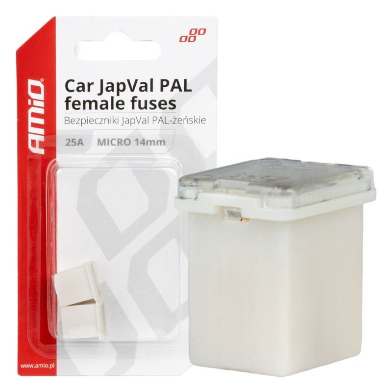 ΑΣΦΑΛΕΙΕΣ JapVal PAL ΜICRO 14mm ΘΗΛΥΚΕΣ 25A ΣΕ ΛΕΥΚΟ ΧΡΩΜΑ AMIO - 2 Τεμ. - Amio - 03452/AM ΑΣΦΑΛΕΙΕΣ JapVal PAL ΜICRO 14mm ΘΗΛΥΚΕΣ 25A ΣΕ ΛΕΥΚΟ ΧΡΩΜΑ AMIO - 2 Τεμ. - Amio - 03452/AM