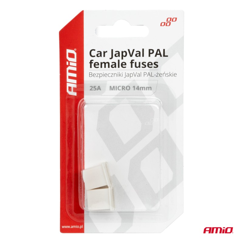 ΑΣΦΑΛΕΙΕΣ JapVal PAL ΜICRO 14mm ΘΗΛΥΚΕΣ 25A ΣΕ ΛΕΥΚΟ ΧΡΩΜΑ AMIO - 2 Τεμ. - Amio - 03452/AM ΑΣΦΑΛΕΙΕΣ JapVal PAL ΜICRO 14mm ΘΗΛΥΚΕΣ 25A ΣΕ ΛΕΥΚΟ ΧΡΩΜΑ AMIO - 2 Τεμ. - Amio - 03452/AM