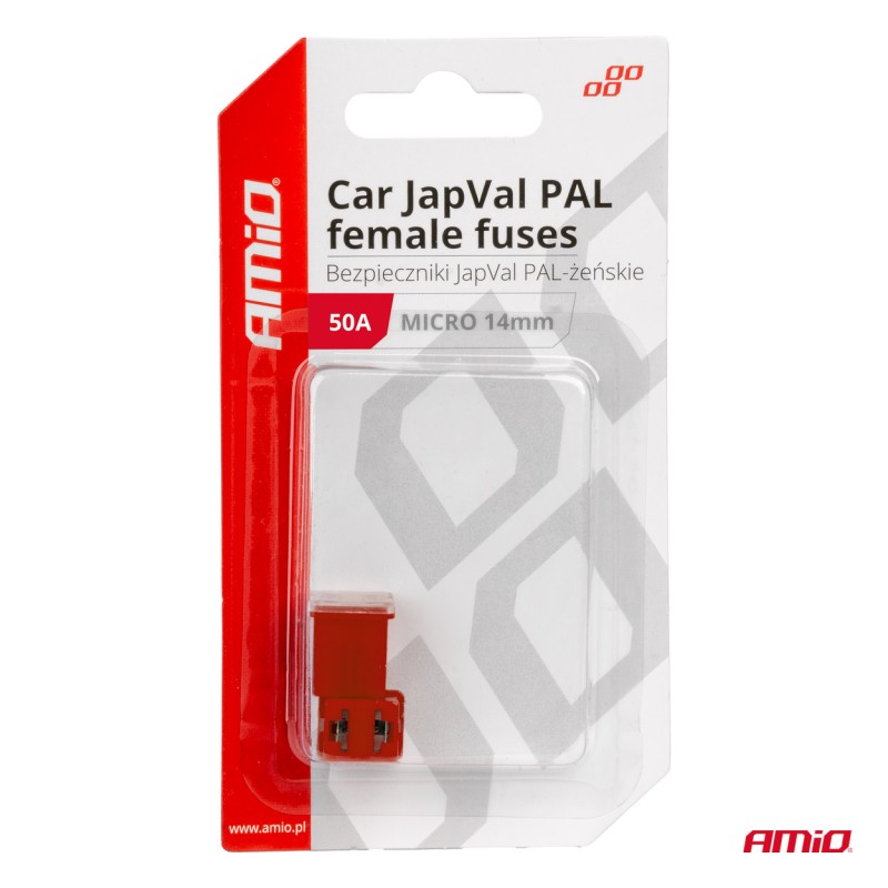 ΑΣΦΑΛΕΙΕΣ JapVal PAL ΜICRO 14mm ΘΗΛΥΚΕΣ 50A ΣΕ ΚΟΚΚΙΝΟ ΧΡΩΜΑ AMIO - 2 Τεμ. - Amio - 03455/AM ΑΣΦΑΛΕΙΕΣ JapVal PAL ΜICRO 14mm ΘΗΛΥΚΕΣ 50A ΣΕ ΚΟΚΚΙΝΟ ΧΡΩΜΑ AMIO - 2 Τεμ. - Amio - 03455/AM