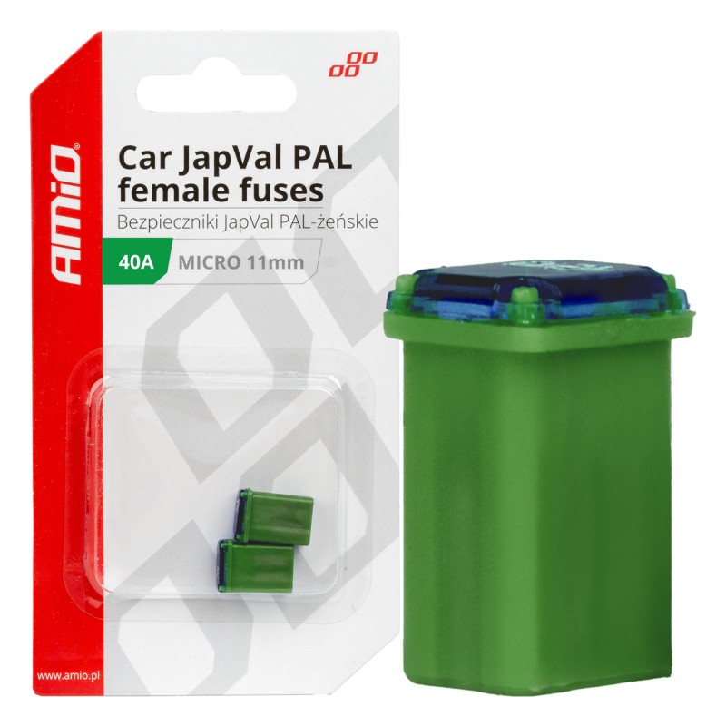 ΑΣΦΑΛΕΙΕΣ JapVal PAL ΜICRO 11mm ΘΗΛΥΚΕΣ 40A ΣΕ ΠΡΑΣΙΝΟ ΧΡΩΜΑ AMIO - 2 Τεμ. - Amio - 03461/AM ΑΣΦΑΛΕΙΕΣ JapVal PAL ΜICRO 11mm ΘΗΛΥΚΕΣ 40A ΣΕ ΠΡΑΣΙΝΟ ΧΡΩΜΑ AMIO - 2 Τεμ. - Amio - 03461/AM