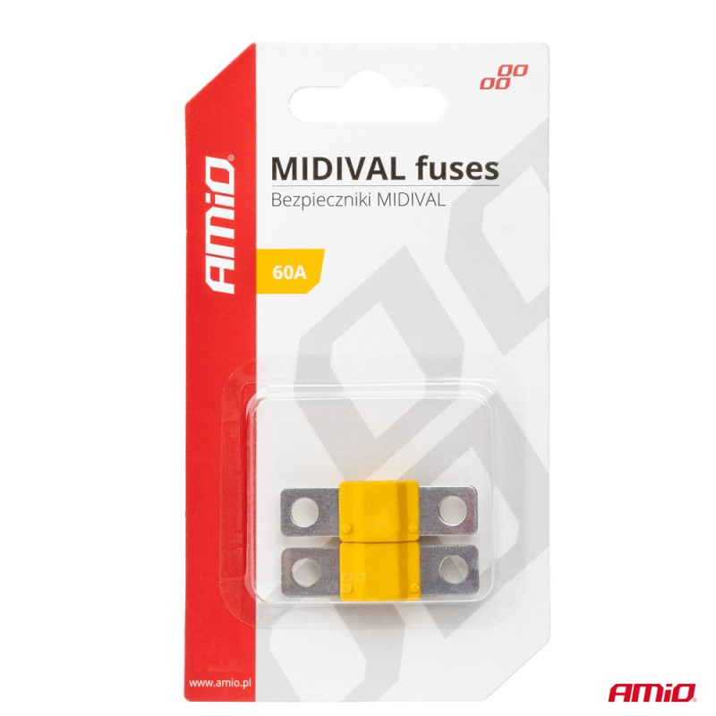 ΑΣΦΑΛΕΙΕΣ MIDIVAL 60A AMIO - 2 Τεμ. - Amio - 03476/AM