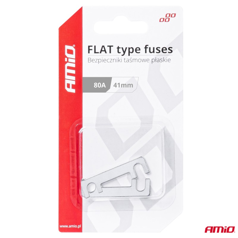 ΑΣΦΑΛΕΙΕΣ FLAT 41mm 80A AMIO - 2 Τεμ. - Amio - 03493/AM