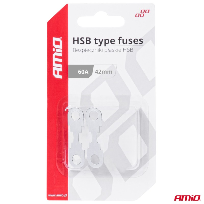ΑΣΦΑΛΕΙΕΣ FLAT 42mm 60A AMIO - 2 Τεμ. - Amio - 03500/AM