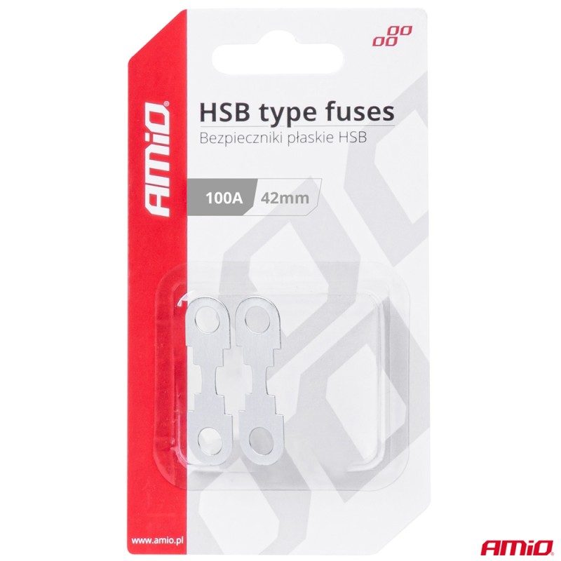 ΑΣΦΑΛΕΙΕΣ FLAT 42mm 100A AMIO - 2 Τεμ. - Amio - 03502/AM