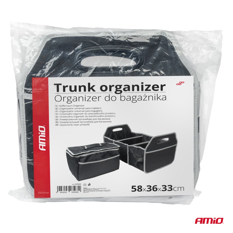 ΘΗΚΗ ORGANIZER ΠΟΡΤ ΜΠΑΓΚΑΖ ΜΕ 3 ΘΕΣΕΙΣ &  ΑΦΑΙΡΟΥΜΕΝΗ ΤΣΑΝΤΑ ΙΣΟΘΕΡΜΙΚΗ ΜΕ ΦΕΡΜΟΥΑΡ AMIO - 1 ΤΕΜ. - Amio - 03568/AM