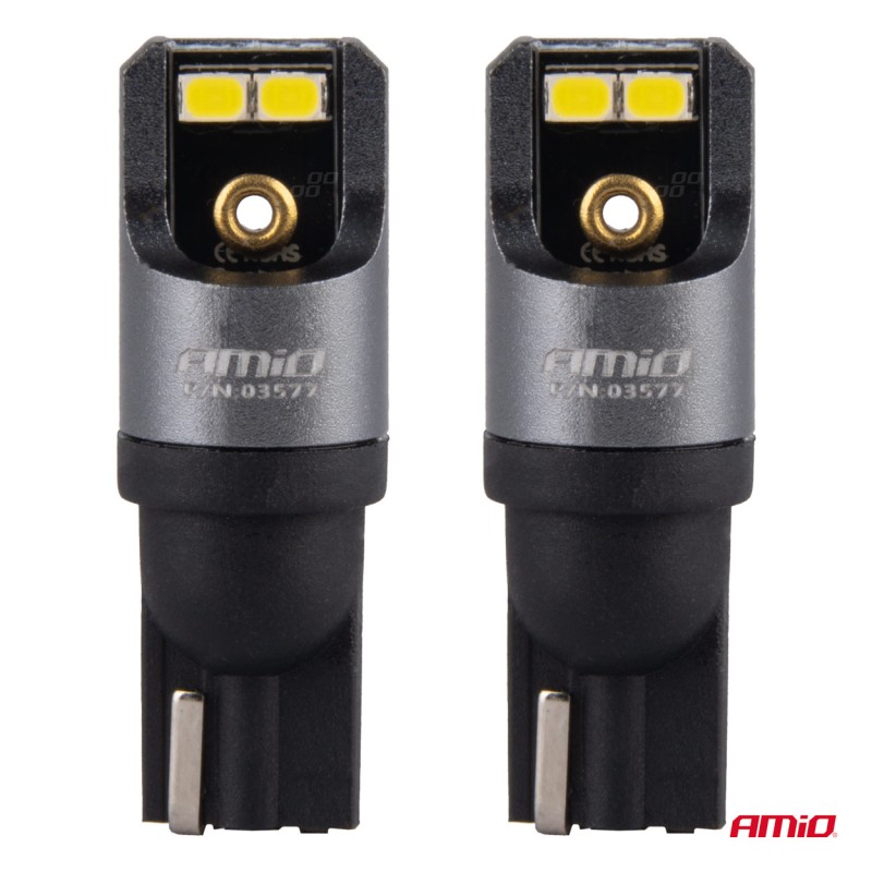ΛΑΜΠΑΚΙΑ T10 W5W 12/24V 6.000K 4xSMD LED CAN-BUS ΛΕΥΚΟ 2016 PRO SERIES AMIO - 2 Τεμ. - Amio - 03577/AM ΛΑΜΠΑΚΙΑ T10 W5W 12/24V 6.000K 4xSMD LED CAN-BUS ΛΕΥΚΟ 2016 PRO SERIES AMIO - 2 Τεμ. - Amio - 03577/AM