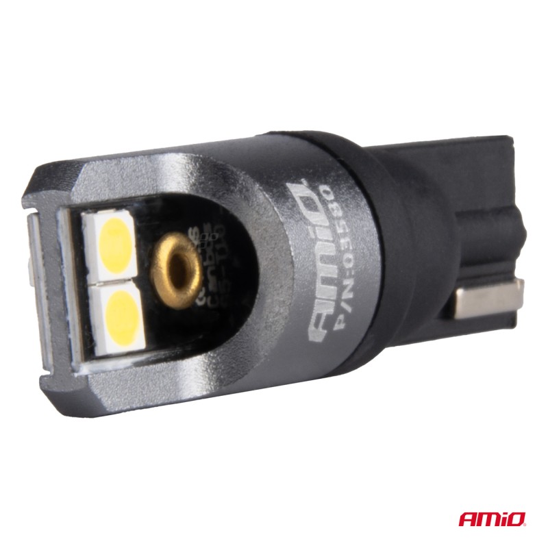 ΛΑΜΠΑΚΙΑ T10 W5W 12/24V 6.000K 4xSMD LED FULL CAN-BUS ΛΕΥΚΟ 3030 PRO SERIES AMIO - 2 Τεμ. - Amio - 03580/AM ΛΑΜΠΑΚΙΑ T10 W5W 12/24V 6.000K 4xSMD LED FULL CAN-BUS ΛΕΥΚΟ 3030 PRO SERIES AMIO - 2 Τεμ. - Amio - 03580/AM
