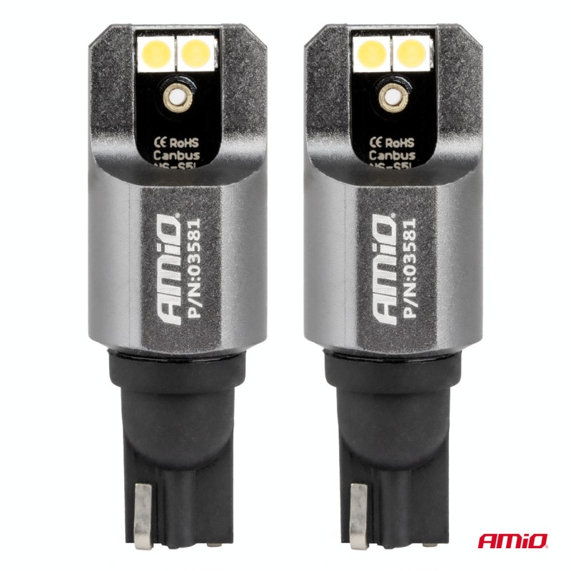 ΛΑΜΠΕΣ T15 W16W 12/24V 6.000K 4xSMD LED FULL CAN-BUS ΛΕΥΚΟ 3030 PRO SERIES AMIO - 2 ΤΕΜ. - Amio - 03581/AM ΛΑΜΠΕΣ T15 W16W 12/24V 6.000K 4xSMD LED FULL CAN-BUS ΛΕΥΚΟ 3030 PRO SERIES AMIO - 2 ΤΕΜ. - Amio - 03581/AM