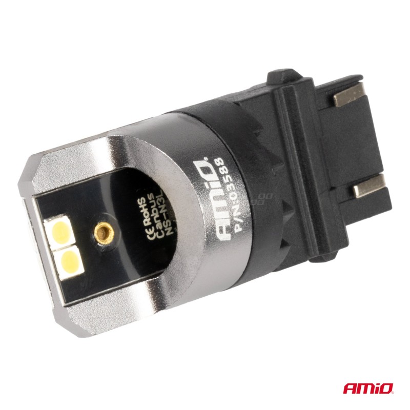 ΛΑΜΠΕΣ P27/7W 12/24V 6.000K 4SMD LED CAN-BUS ΛΕΥΚΑ PRO SERIES AMIO - 2 ΤΕΜ. - Amio - 03588/AM ΛΑΜΠΕΣ P27/7W 12/24V 6.000K 4SMD LED CAN-BUS ΛΕΥΚΑ PRO SERIES AMIO - 2 ΤΕΜ. - Amio - 03588/AM