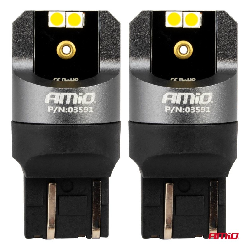 ΛΑΜΠΑΚΙΑ W21/5W 7443 12/24V 6.000K 4xSMD LED CAN-BUS ΛΕΥΚΟ PRO SERIES AMIO - 2 Τεμ. - Amio - 03591/AM ΛΑΜΠΑΚΙΑ W21/5W 7443 12/24V 6.000K 4xSMD LED CAN-BUS ΛΕΥΚΟ PRO SERIES AMIO - 2 Τεμ. - Amio - 03591/AM