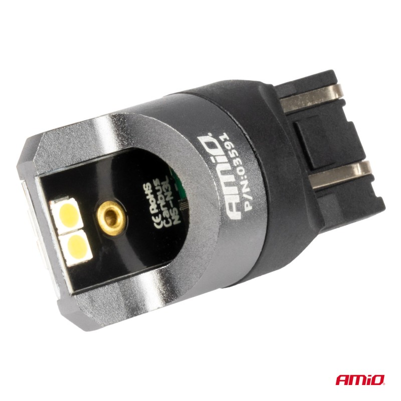ΛΑΜΠΑΚΙΑ W21/5W 7443 12/24V 6.000K 4xSMD LED CAN-BUS ΛΕΥΚΟ PRO SERIES AMIO - 2 Τεμ. - Amio - 03591/AM ΛΑΜΠΑΚΙΑ W21/5W 7443 12/24V 6.000K 4xSMD LED CAN-BUS ΛΕΥΚΟ PRO SERIES AMIO - 2 Τεμ. - Amio - 03591/AM
