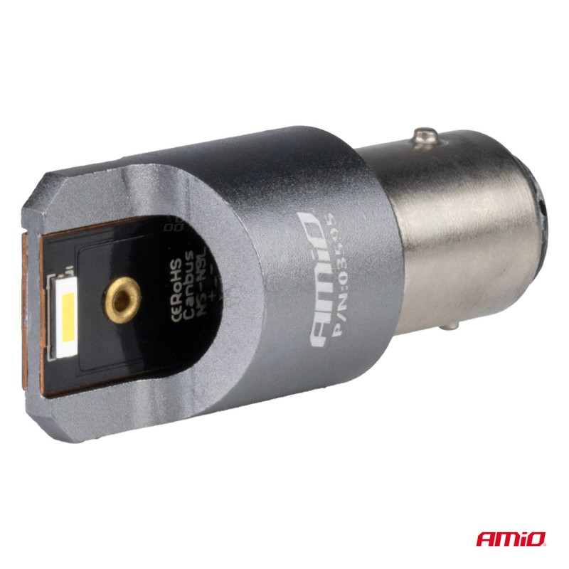 ΛΑΜΠΑΚΙΑ P21/5W BAY15d 12/24V 6.000K 2xSMD LED FULL CAN-BUS ΛΕΥΚΟ PRO SERIES AMIO - 2 Τεμ. - Amio - 03595/AM ΛΑΜΠΑΚΙΑ P21/5W BAY15d 12/24V 6.000K 2xSMD LED FULL CAN-BUS ΛΕΥΚΟ PRO SERIES AMIO - 2 Τεμ. - Amio - 03595/AM