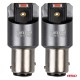 ΛΑΜΠΑΚΙΑ P21/5W BAY15d 12/24V 6.000K 2xSMD LED FULL CAN-BUS ΚΟΚΚΙΝΟ PRO SERIES AMIO - 2 Τεμ. - Amio - 03596/AM