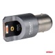 ΛΑΜΠΑΚΙΑ P21/5W BAY15d 12/24V 6.000K 2xSMD LED FULL CAN-BUS ΚΟΚΚΙΝΟ PRO SERIES AMIO - 2 Τεμ. - Amio - 03596/AM