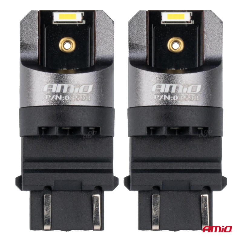 ΛΑΜΠΑΚΙΑ P27/7W 3157 12/24V 6.000K 2xSMD LED FULL CAN-BUS ΛΕΥΚΟ PRO SERIES AMIO - 2 Τεμ. - Amio - 03598/AM ΛΑΜΠΑΚΙΑ P27/7W 3157 12/24V 6.000K 2xSMD LED FULL CAN-BUS ΛΕΥΚΟ PRO SERIES AMIO - 2 Τεμ. - Amio - 03598/AM