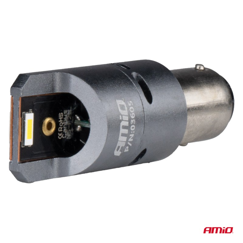 P21/5W BAY15s 12/24V 6.000K 2xSMD LED(ΜΕ ΑΝΕΜΙΣΤΗΡΑΚΙ) FULL CAN-BUS ΛΕΥΚΟ PRO SERIES AMIO - 2 Τεμ. - Amio - 03605/AM P21/5W BAY15s 12/24V 6.000K 2xSMD LED(ΜΕ ΑΝΕΜΙΣΤΗΡΑΚΙ) FULL CAN-BUS ΛΕΥΚΟ PRO SERIES AMIO - 2 Τεμ. - Amio - 03605/AM
