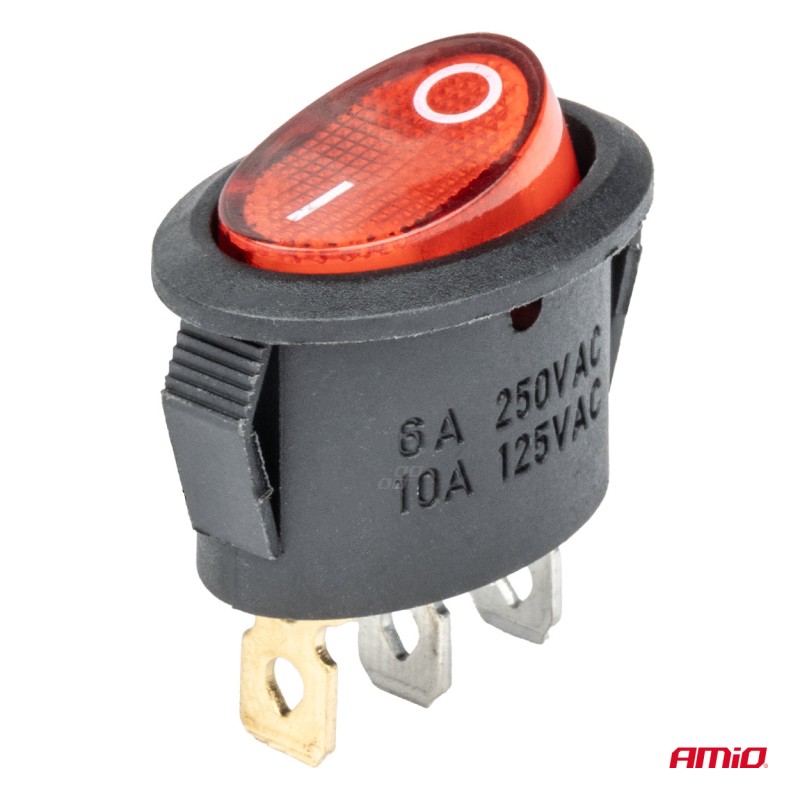 ΔΙΑΚΟΠΤΗΣ ON/OFF 3 ΕΠΑΦΩΝ 12V 230A ΟΒΑΛ ΚΟΚΚΙΝΟΣ ΦΩΤΙΣΜΟΣ ΑΜΙΟ - 1 ΤΕΜ. - Amio - 03612/AM ΔΙΑΚΟΠΤΗΣ ON/OFF 3 ΕΠΑΦΩΝ 12V 230A ΟΒΑΛ ΚΟΚΚΙΝΟΣ ΦΩΤΙΣΜΟΣ ΑΜΙΟ - 1 ΤΕΜ. - Amio - 03612/AM